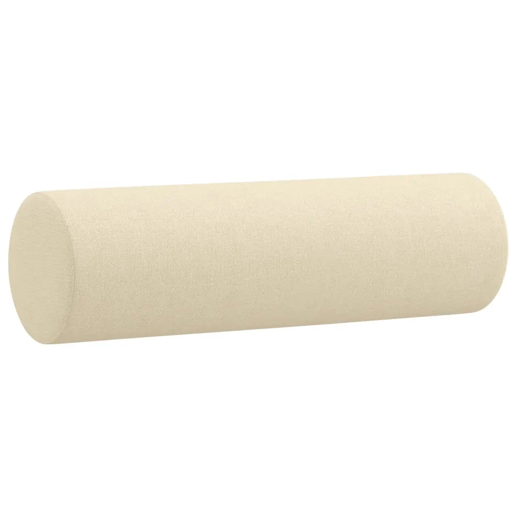 Divano a 3 Posti con Cuscini Crema 180 cm in Tessuto 3200831