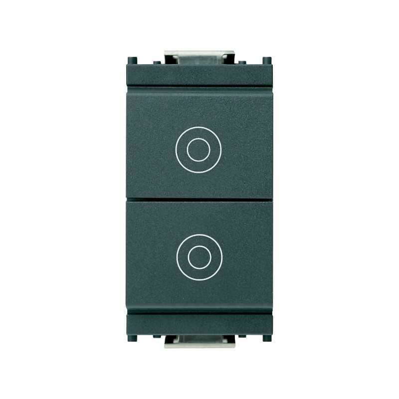 16121 due Pulsanti Indipendenti 1P No 10A Grigio Idea