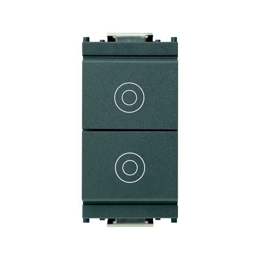 16121 due Pulsanti Indipendenti 1P No 10A Grigio Idea