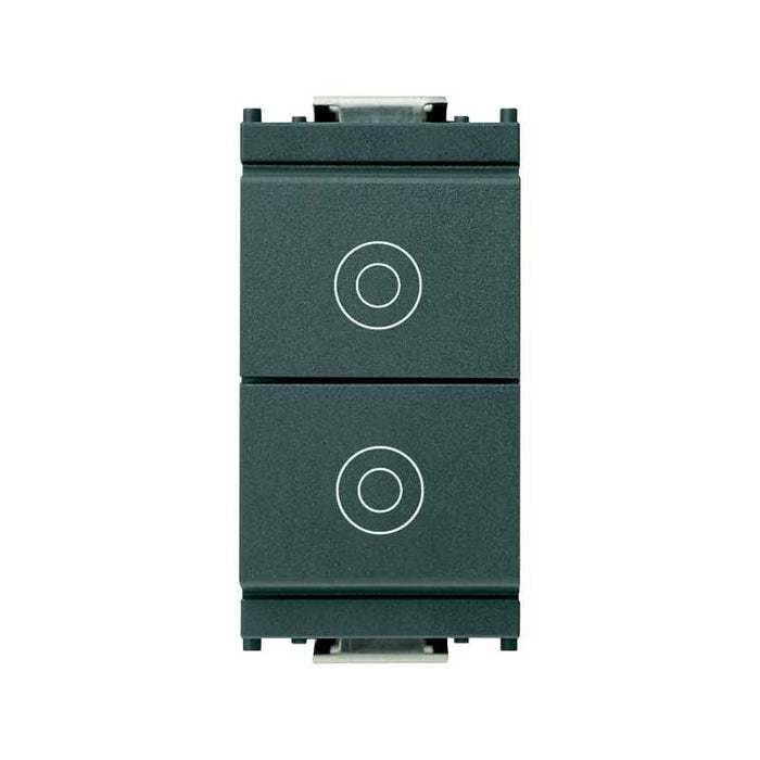 16121 due Pulsanti Indipendenti 1P No 10A Grigio Idea