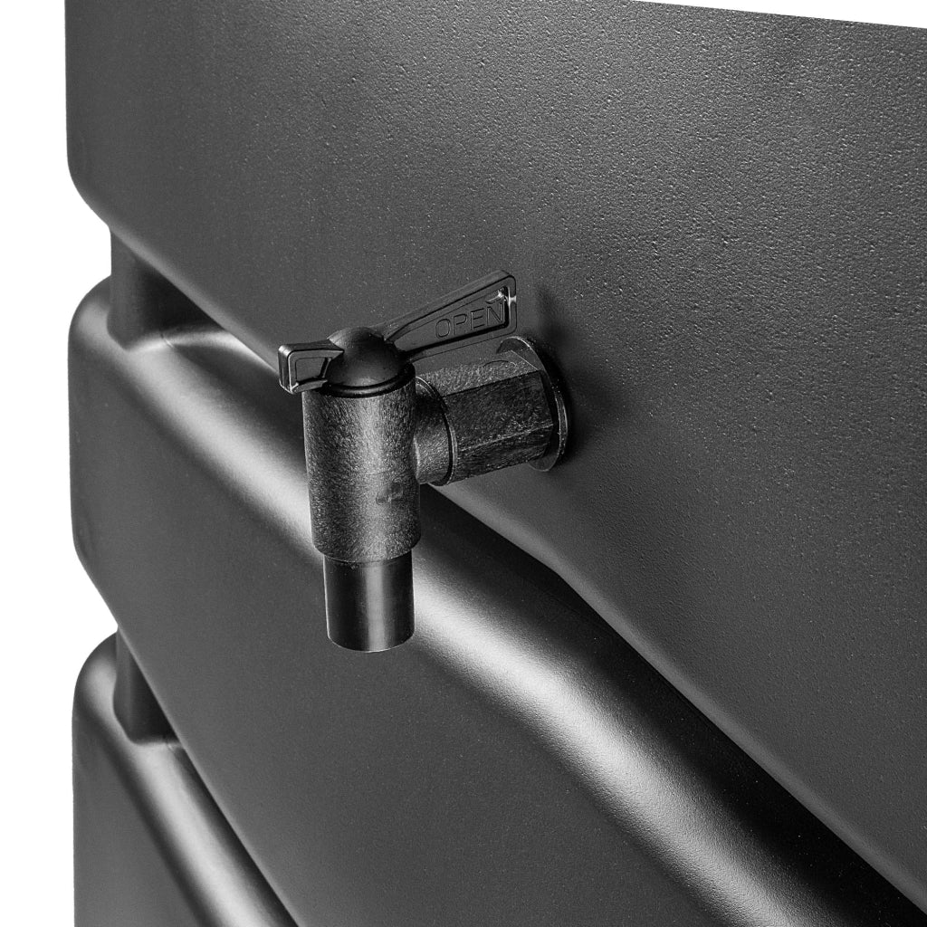 Serbatoio per acqua piovana KADAX 450L, barile d'acqua con rubinetto, contenitore antracite Kadax