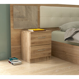 KIT COMODINO 2 CASSETTI 45X34XH47 CM ROVERE