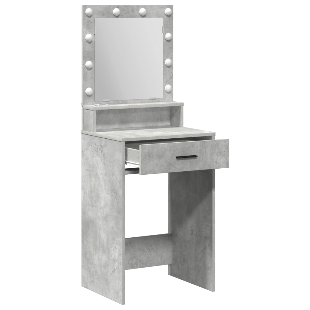 Toletta  con luci LED Grigio cemento 50x41x135 cm