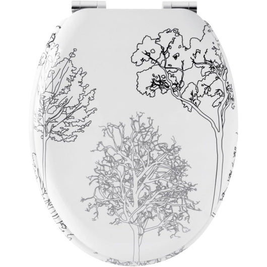 Gelco design 705956 trees - sedile wc con coperchio, a chiusura