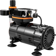 Kit di aerografia con compressore - Pistola ad aria elettrica - 3 kit di verniciatura rimovibili - 120W - Ruota di colori - Incluso compressore