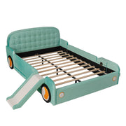 Letto per Bambini 140x200 cm - Scivolo e Scala Reversibili; Sponde Imbottite - Bluverde