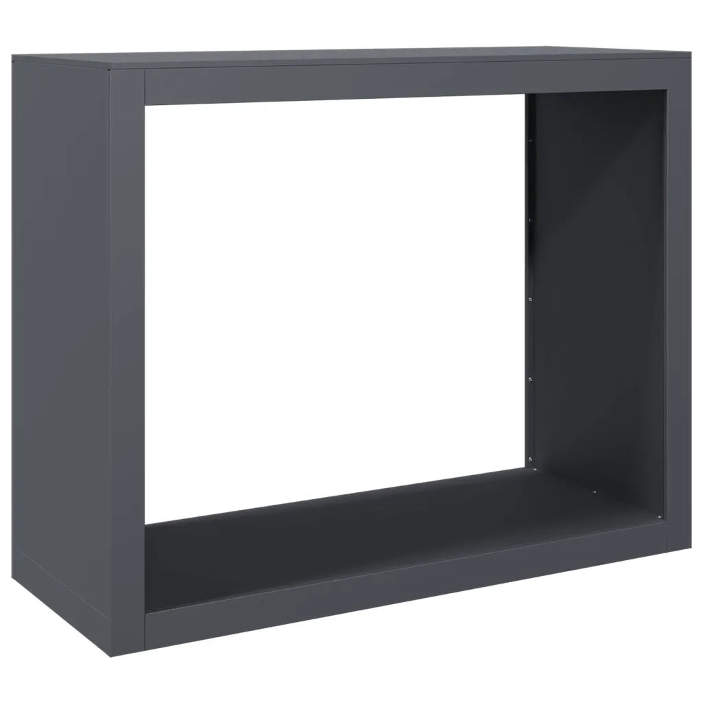 Rastrelliera per Legna da Ardere Antracite 100x40x80 cm Acciaio CFW6230970