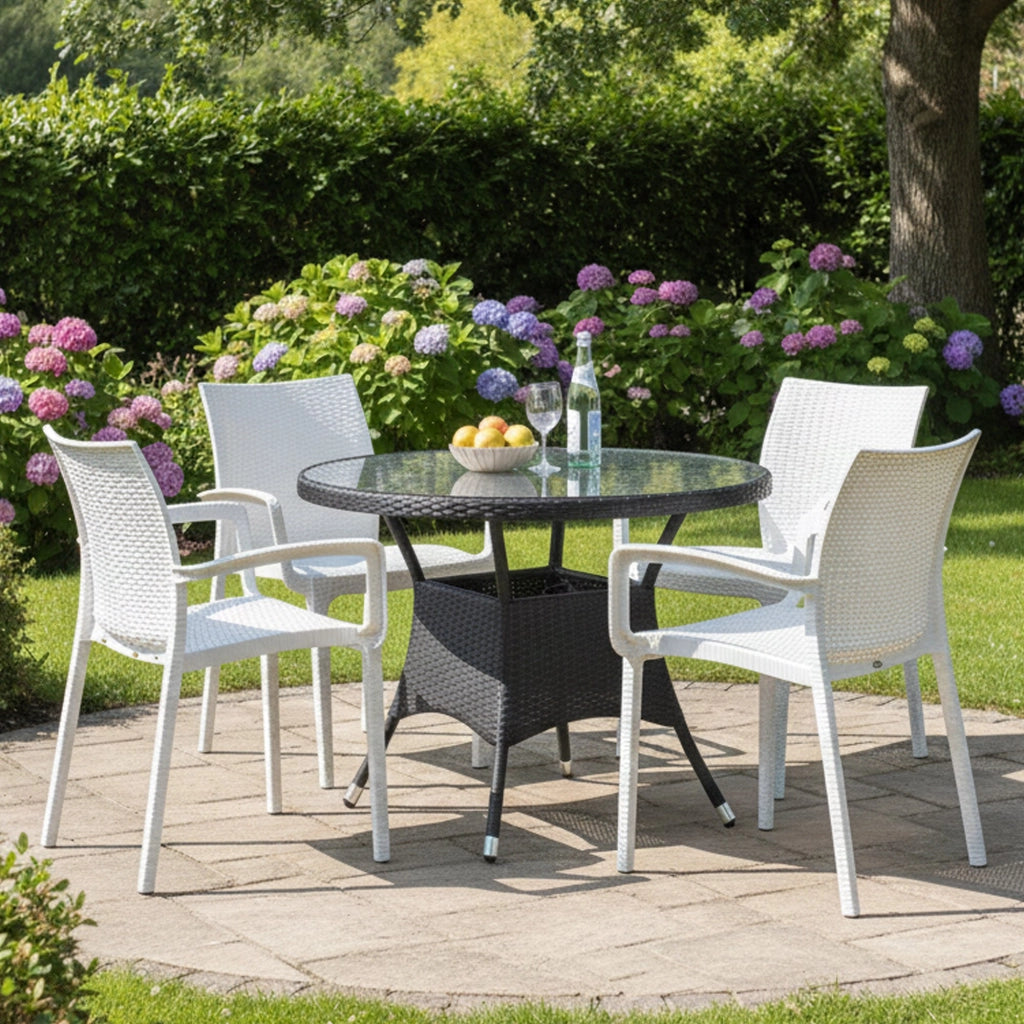 Buono, set di Sedie 4 Sedie Made in Italy, Bianco