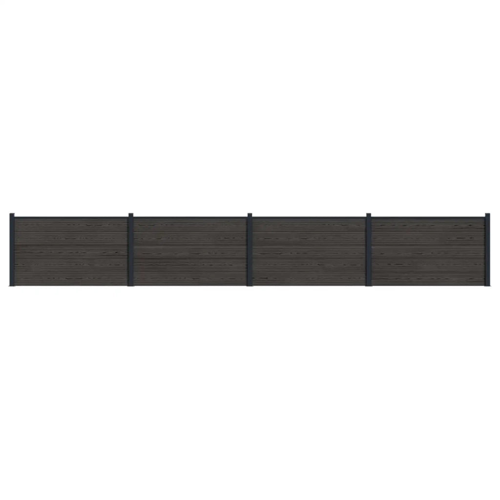 Pannello di Recinzione 4 pcs WPC e Alluminio Nero 3429450