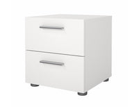 Comodino 2 Cassetti 40x40x42h CM Pepe Nightstand Bianco 70070/49