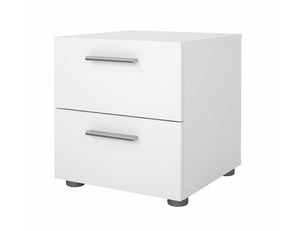 Comodino 2 Cassetti 40x40x42h CM Pepe Nightstand Bianco 70070/49