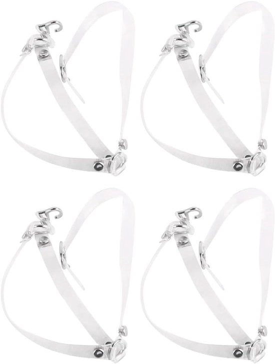 Set di cinture per stivali con lacci alti - Antiscivolo e trasparente - Accessori contro le stringhe che si sfilano.
