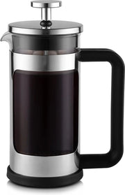 Filtro per Caffè e Tè a Persione con Contenitore in Borosilicato e Filtro a Tre Fili in Acciaio Inossidabile, 350 ml, Cassetta in Acciaio Inossidabile.