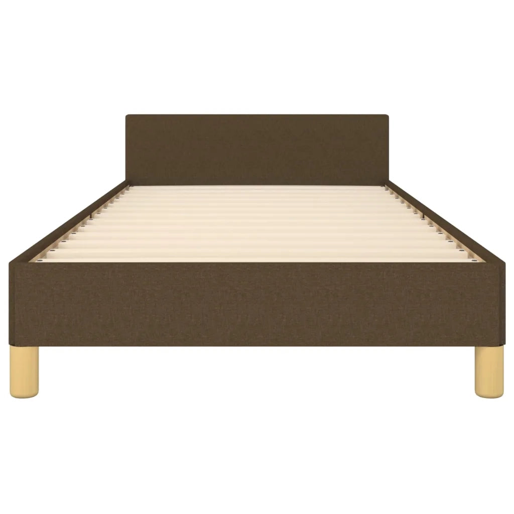Giroletto senza Materasso Marrone Scuro 100x200 cm Tessuto