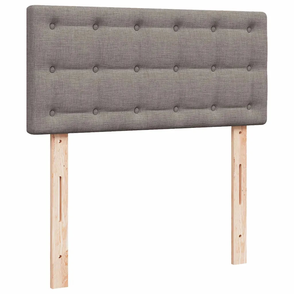 Struttura Letto Pouf con Materasso Tortora 90x190 cm in Tessuto 3312440