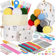 Kit di ago per cucire con piccola borsa per filo - 10 ago per cucire - per viaggi - inclusi uncini ergonomici - completo kit di ago con accessori - cactus bianco - borsa