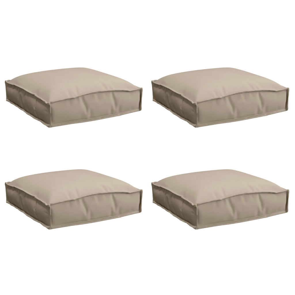 Cuscini per pallet per seduta 4 pezzi Tortora 40x40x8 cm Tessuto Oxford