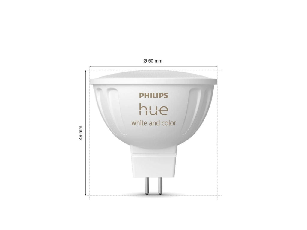 Philips by Signify 8719514491649 Hue White and Color Ambiance Faretto LED connesso 2 pezzi 6,3 W 400 lm GU5.3 12 V colore Bianco