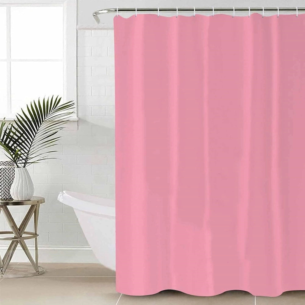Trade Shop - Tenda Per Doccia Vasca Da Bagno Impermeabile Peva 12 Ganci Rosa 180x200cm 52145 -