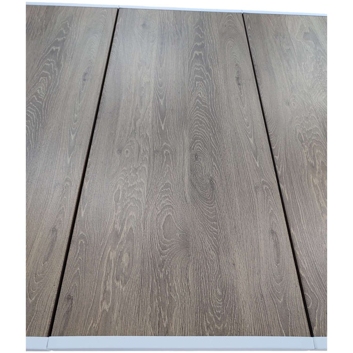 TAVOLO IN METALLO E RESINA EFFETTO LEGNO 160X95XH75 CM