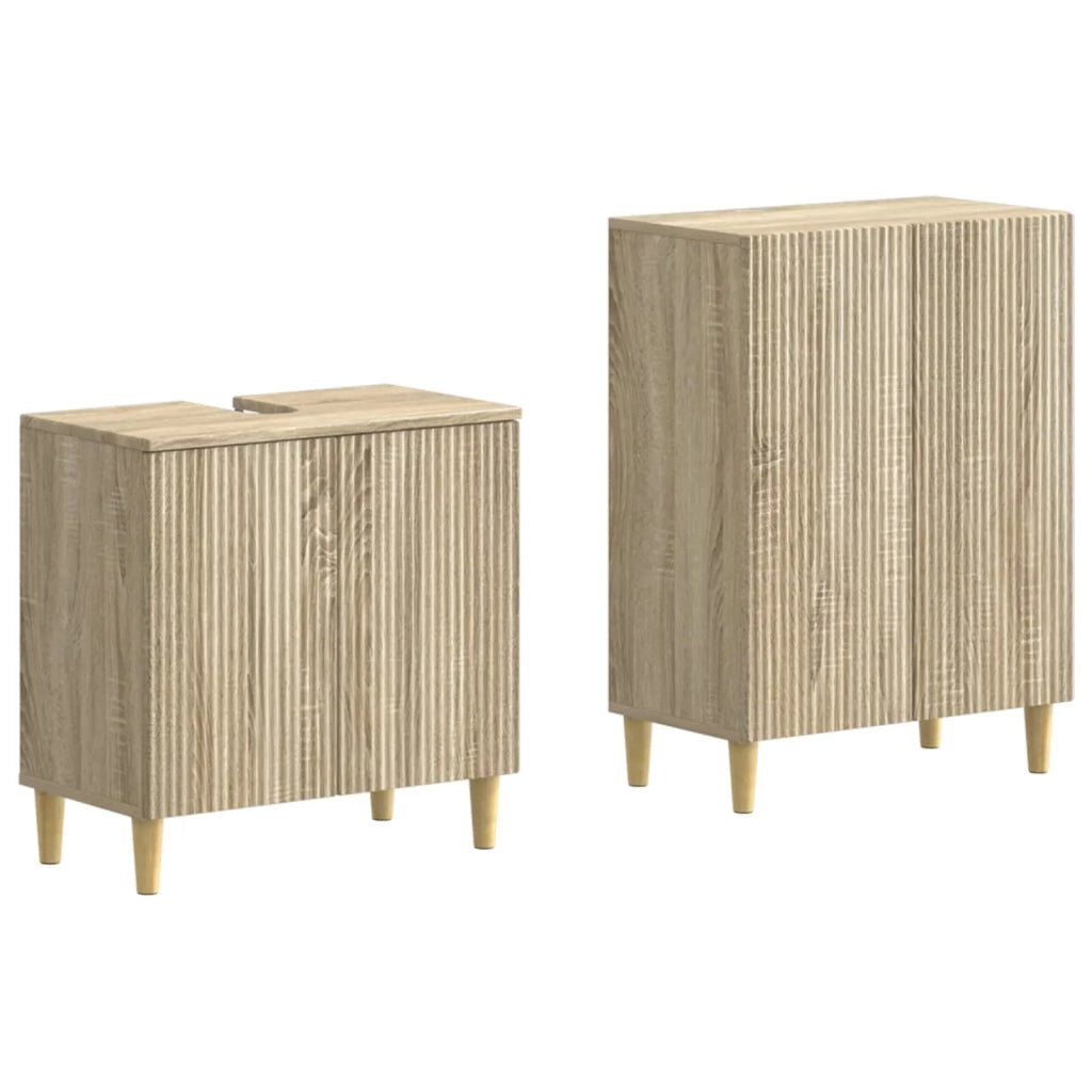 Set di Armadi da Bagno da 2 Pezzi ARNHEM Rovere Sonoma 3417605