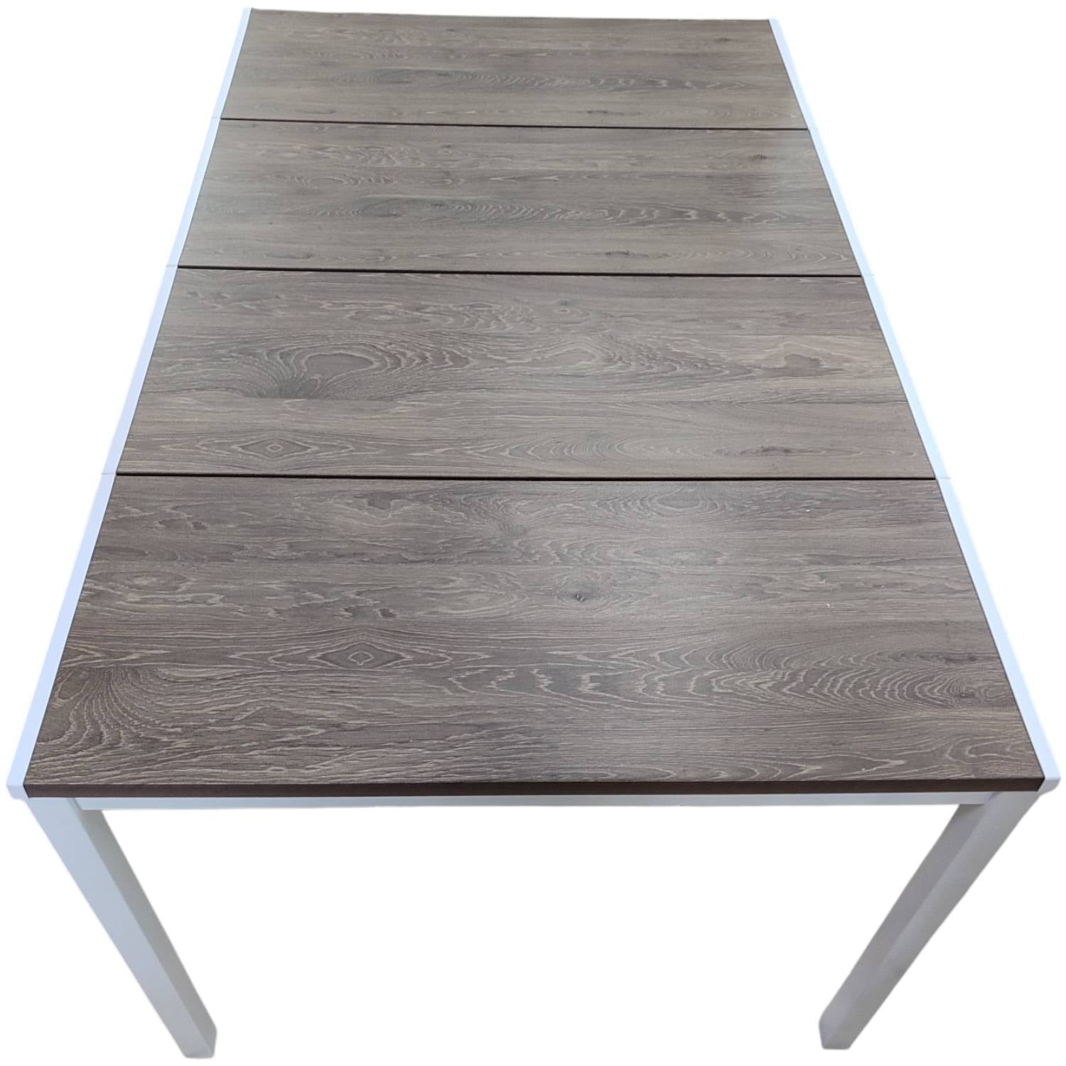 TAVOLO IN METALLO E RESINA EFFETTO LEGNO 160X95XH75 CM