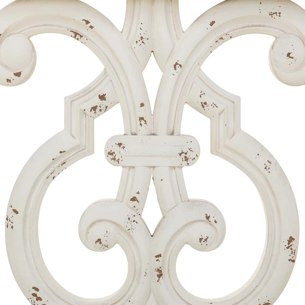 Tavolino da ingresso in legno bianco 110x36x91h cm