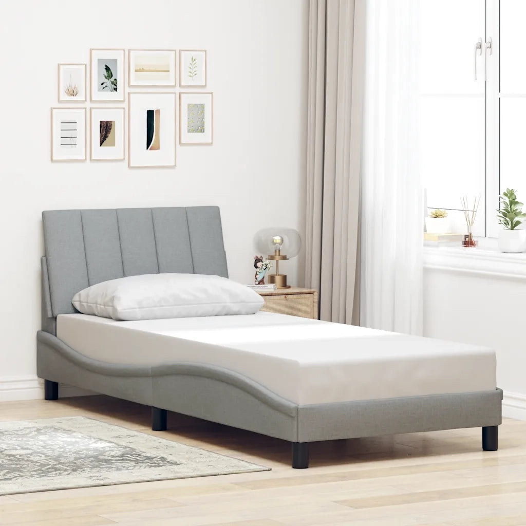 Giroletto senza Materasso Hanko Grigio Chiaro 90x190 cm Tessuto 3310426