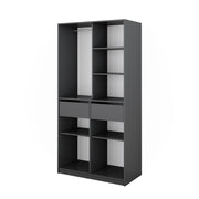 Vicco Armadio Antracite 100 x 200 cm con 2 cassetti