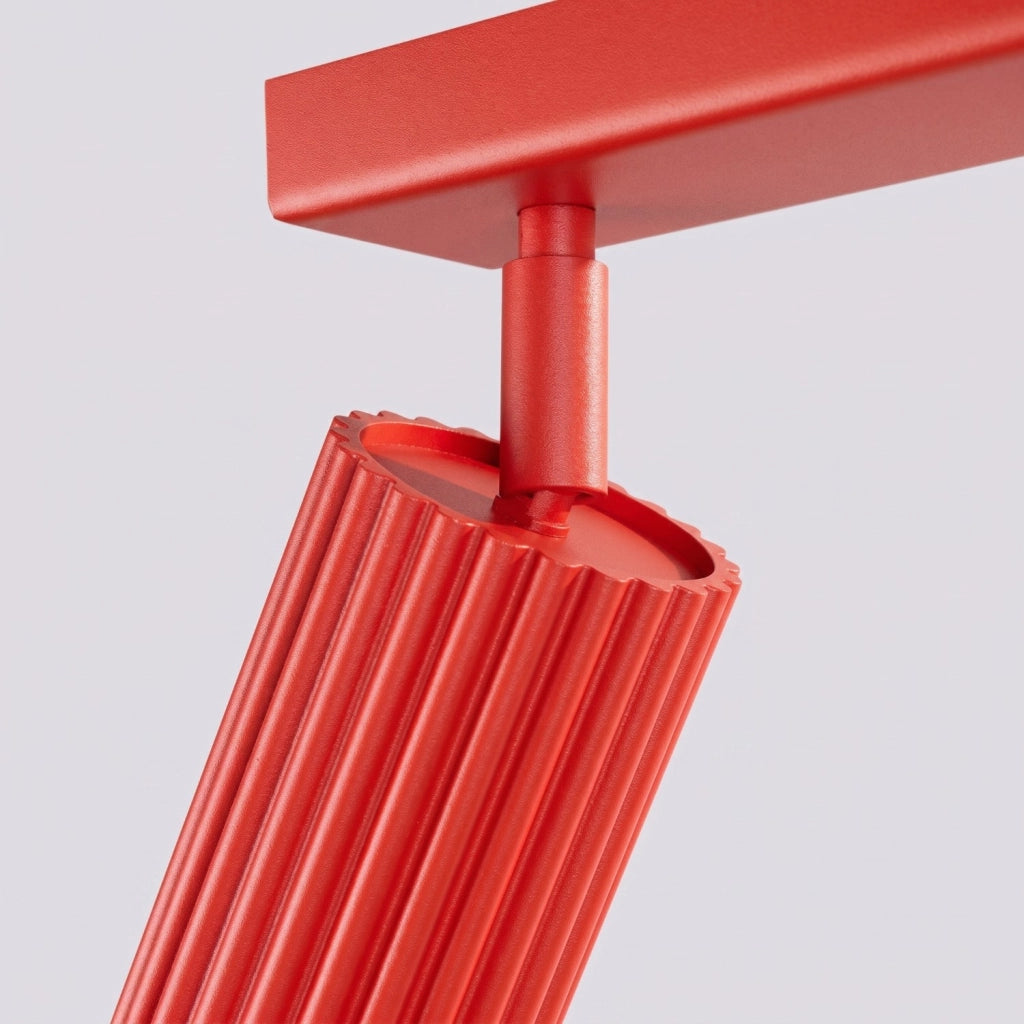 Plafoniera KARBON 2 rosso