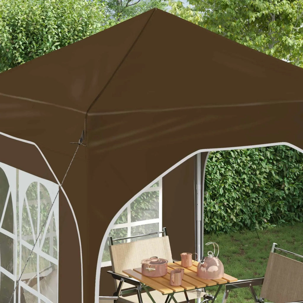 Tenda per feste a pop-up-Gazebo 192 x 192 x 245 cm Tortora 928756