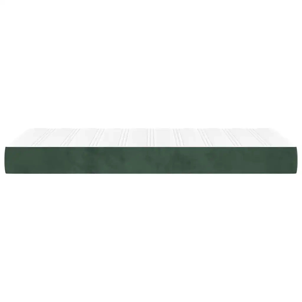 Materasso a Molle Insacchettate Rigidità Media Verde Scuro 90x210x20 cm in Velluto 4016567