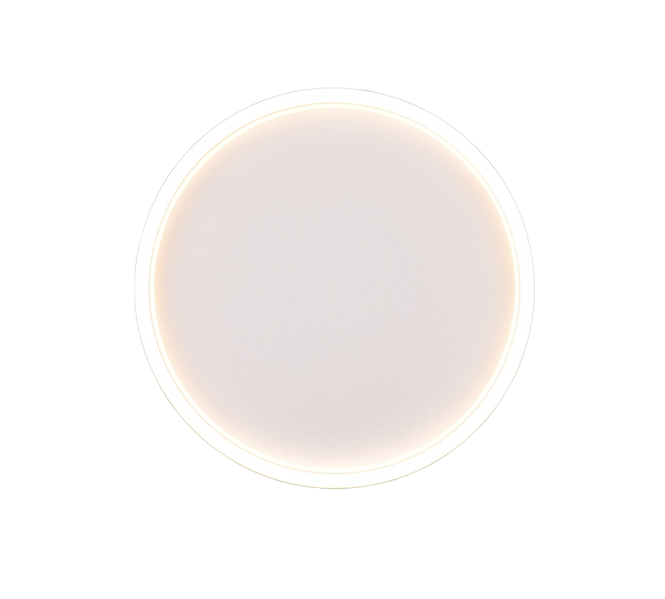 Plafoniera LED, metallo, bianco opaco, 35x5,8x35 cm, Rotonda