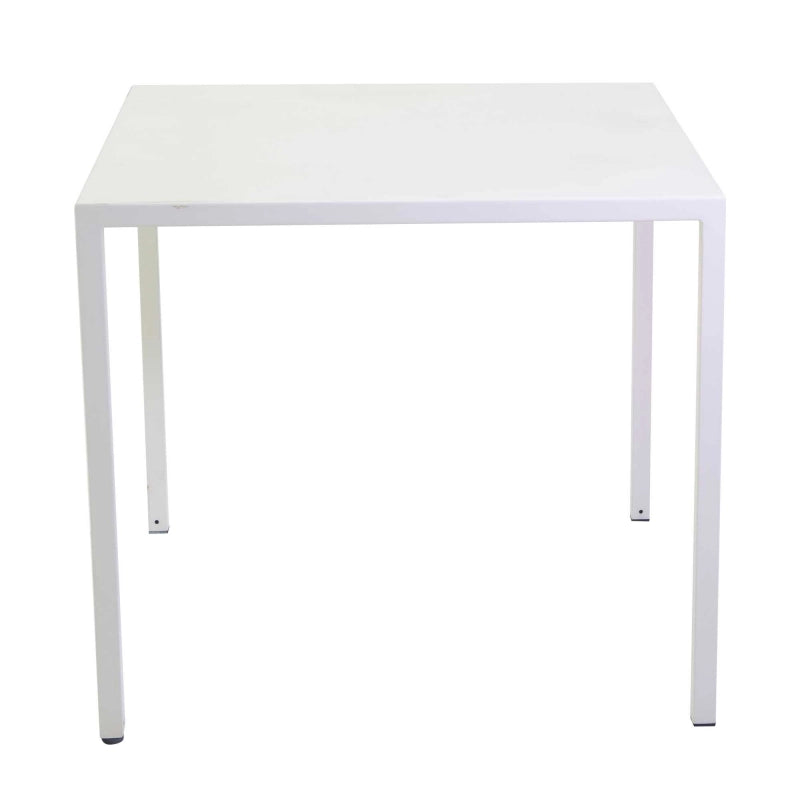 Tavolo metallo autolivellante new Elma bianco quadro cm 80x80h75