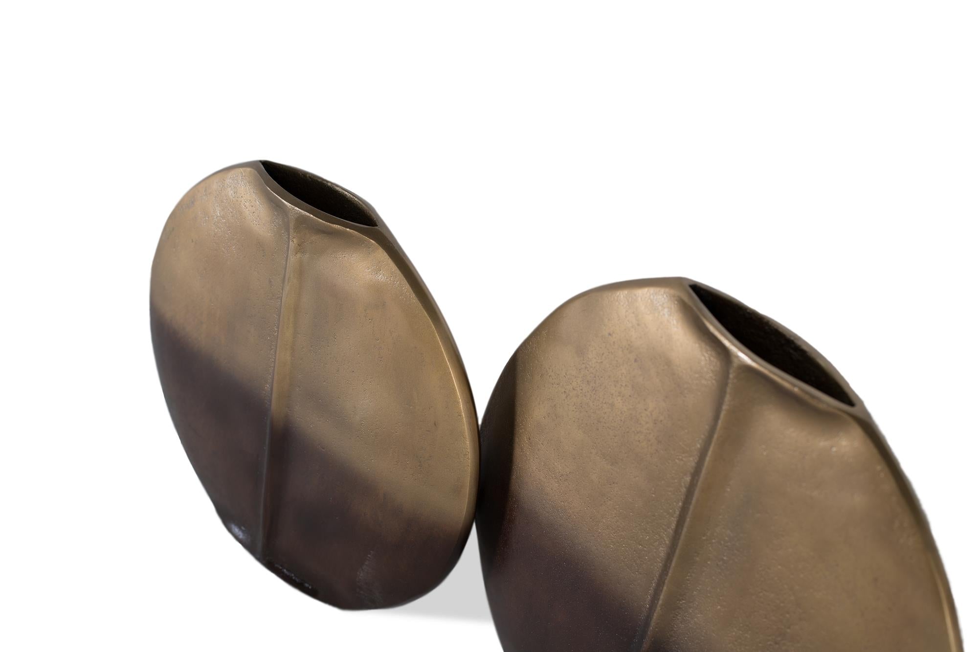 Set di 2 vasi in alluminio