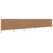 Paravento a 5 Pannelli in Tessuto-Divisorio 600x80 cm Grigio Talpa