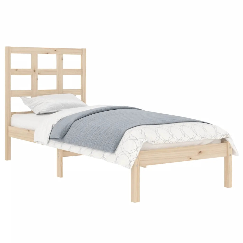 Giroletto-Struttura Letto in Legno Massello 90x190 cm Single 114086