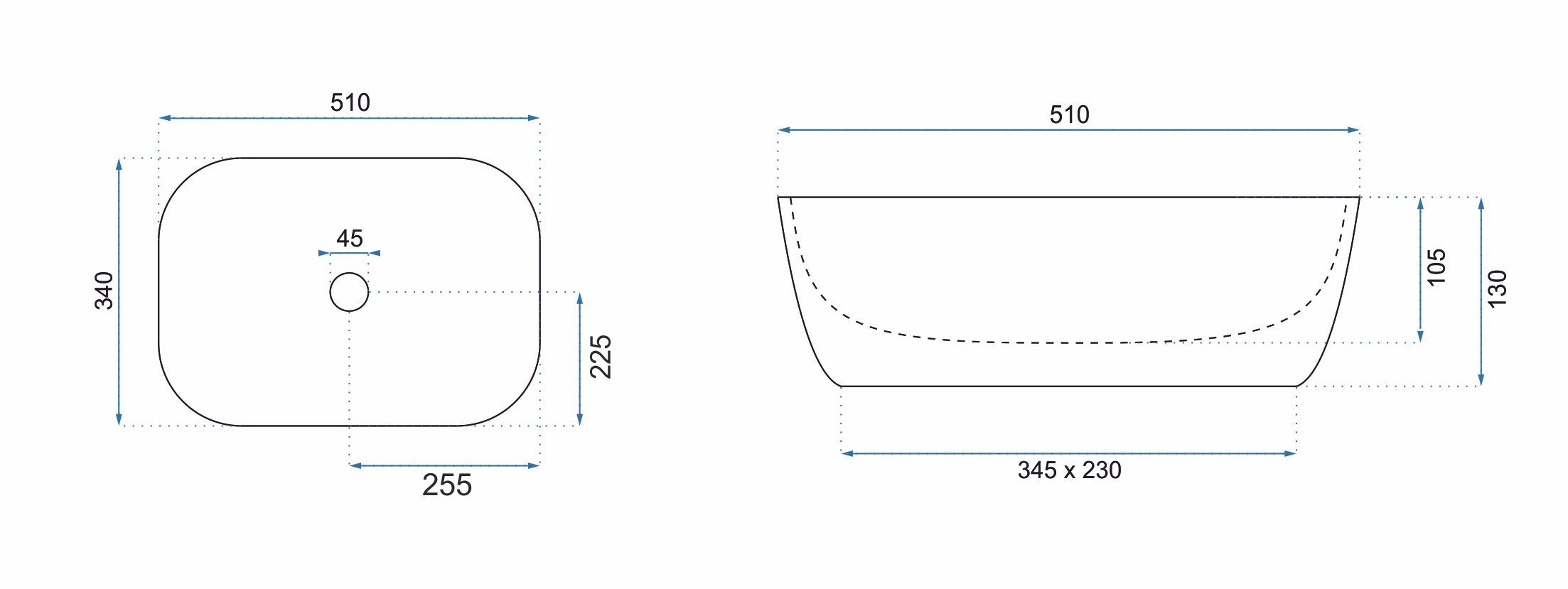 Lavabo Da Appoggio Rea Claudia 9447 White