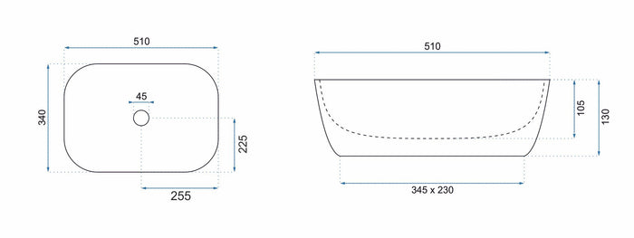 Lavabo Da Appoggio Rea Claudia 9447 White