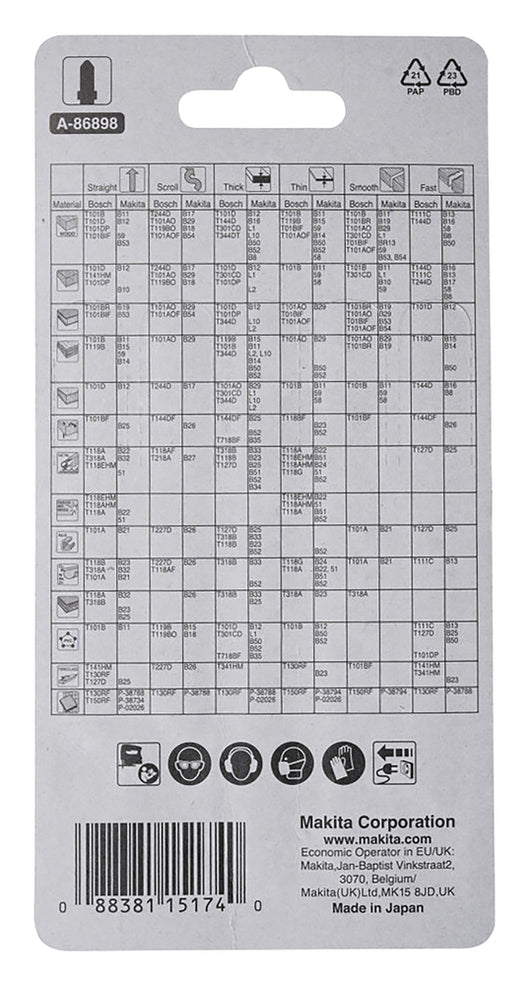 Set 5 lame per seghetto MAKITA
