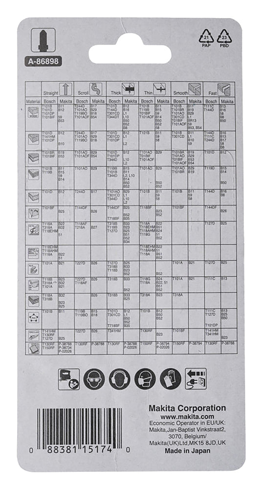 Set 5 lame per seghetto MAKITA