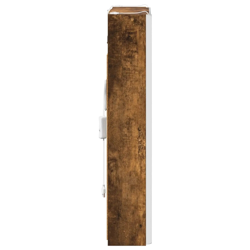 Mobiletto per specchio da bagno Rovere fumé 43 x 11,5 x 60,5 cm 889227