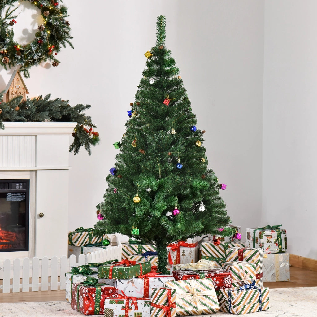 Albero di Natale Artificiale ¨C zephmum ¨C Verde 150 cm con 420 rami e pigne
