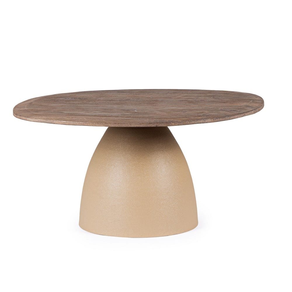 Tavolo Rotondo Legno Naturale Moderno da Interni - FRANKLIN Dimensione: D86, Colore: Naturale