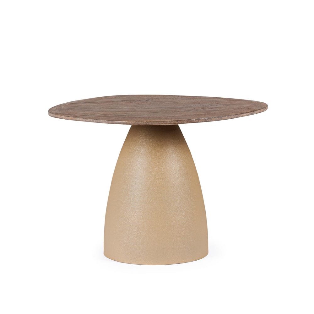 Tavolo Rotondo Legno Naturale Moderno da Interni - FRANKLIN Dimensione: D60, Colore: Naturale