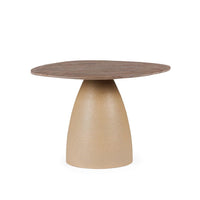 Tavolo Rotondo Legno Naturale Moderno da Interni - FRANKLIN Dimensione: D60, Colore: Naturale