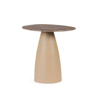 Tavolo Rotondo Legno Naturale Moderno da Interni - FRANKLIN Dimensione: D50, Colore: Naturale