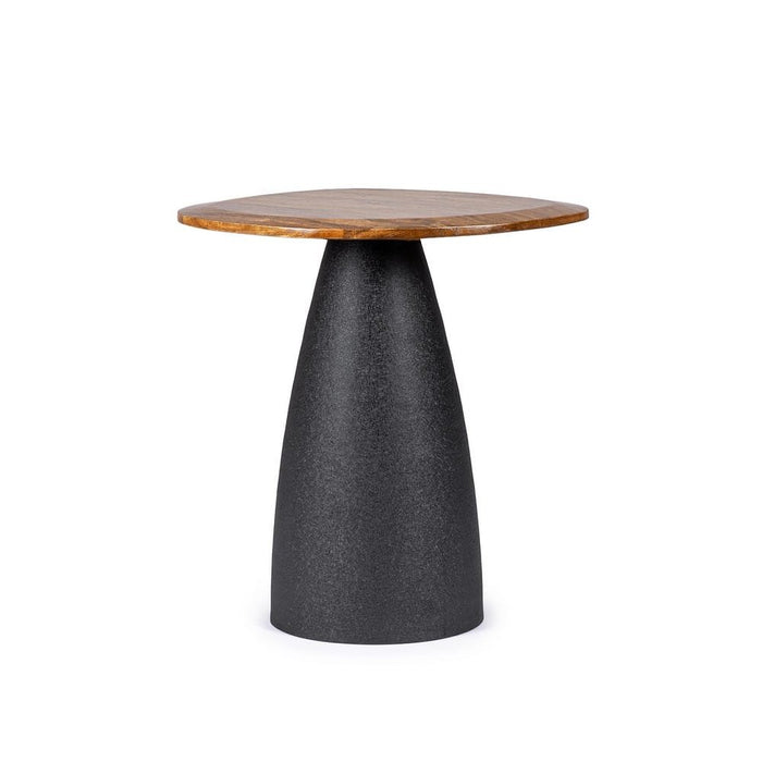 Tavolo Rotondo Legno Naturale Moderno da Interni - FRANKLIN Colore: Grigio scuro, Dimensione: D50