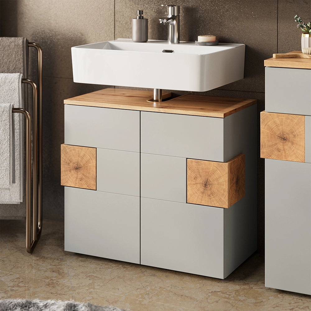 Vicco Mobile sottolavabo per bagno Grigio/Artisan 73.1 x 64 cm