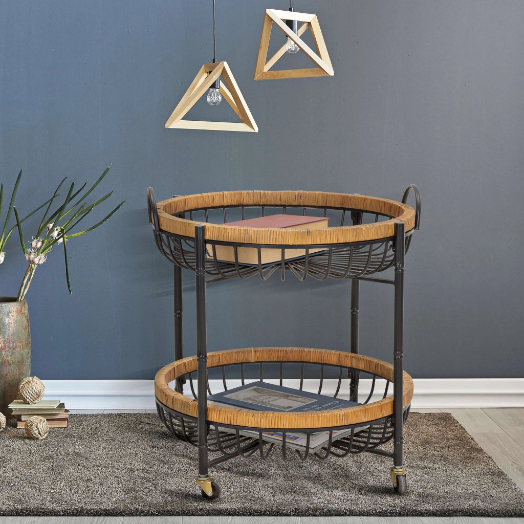 Zakopa, Carrello 2 Ripiani, 57x56x63h cm Marrone